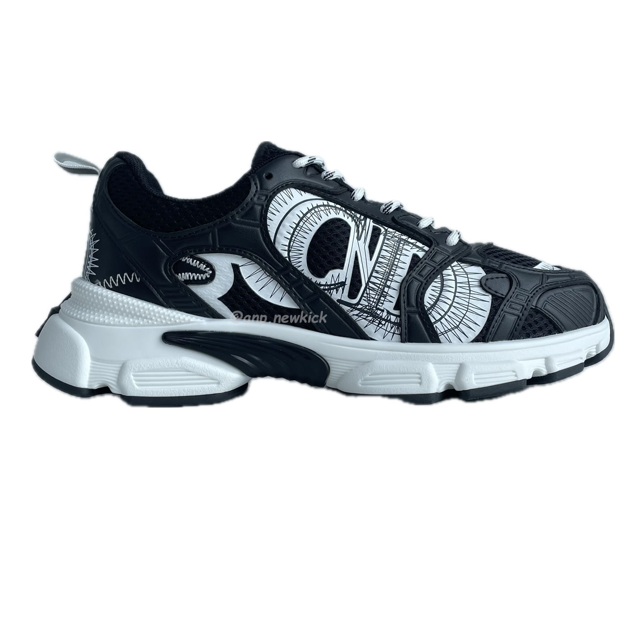 Dior Chrono Sports Shoes With Mesh Fabric And Faux Leather Trim (2) - newkick.vip